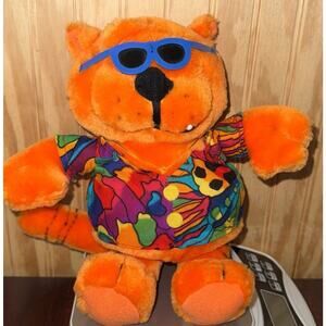 ⭐️Vintage Nanco Heathcliff in Shirt&Sun glasses 2000 Plush Stuffed Animal 11"